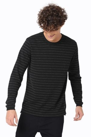 Black Full Sleeves Slim Fit T-Shirt